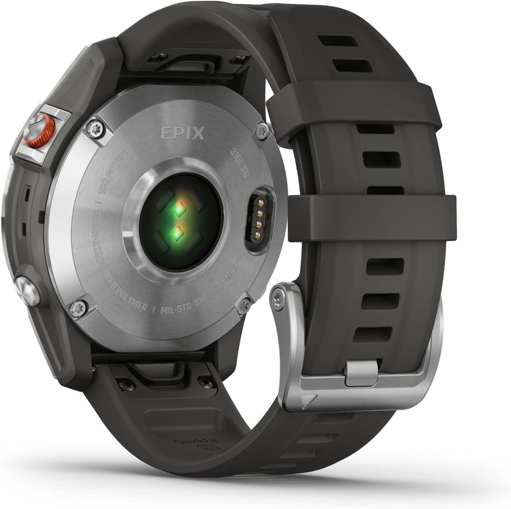 Garmin epix Gen 2  Premium Active smartwatch  Touchscreen AMOLED Display  Adventure Watch with Advanced Features  Slate Steel (Renewed)