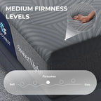 Sweetnight CoolNest Queen Mattress, 14 inch Cooling Queen Size Memory Foam Mattress for Cool Night Sleep, 5-Zone Ergo Support for Pressure Relief, Medium, CertiPUR-US Certified