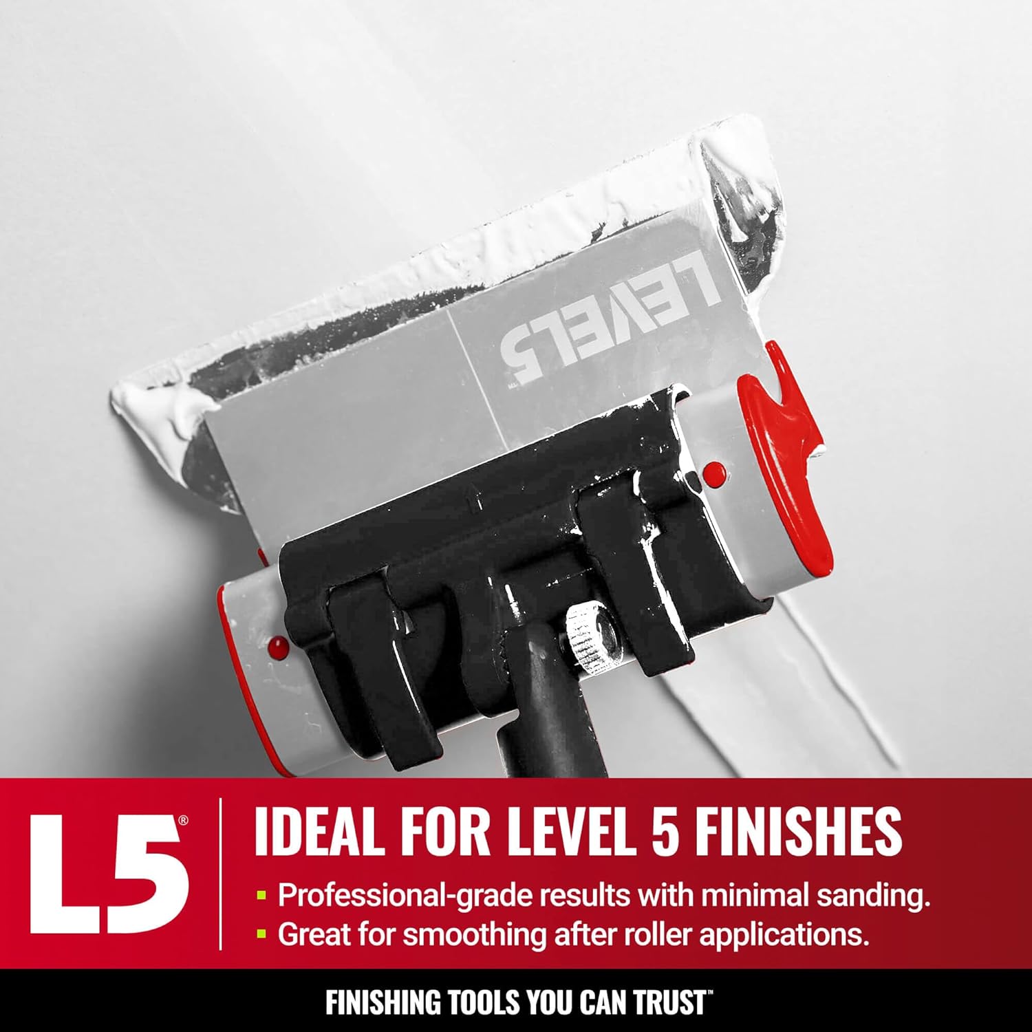 LEVEL5 32-Inch Skimming Blade | Precision 0.3mm German stainless steel blade insert (replaceable), ergonomic aluminum blade profile | 4-932