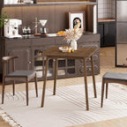 HOOBRO Bamboo Dining Table, Square Dining Table for 2, 27.6" Kitchen Table for Small Space, Writing Table, Easy to Assemble, for Dining Room, Living Room, Office, Kitchen, Apartment, Brown BR70CZ01G1