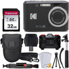 Kodak PIXPRO FZ45 Digital Camera  32GB Memory Card  Point and Shoot Camera Case  Extendable Monopod  Lens Cleaning Pen  LCD Screen Protectors  Table Top Tripod â€“ Ultimate Bundle (Black)