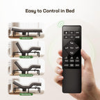 Marsail MS01-1 Full Adjustable Bed Base with Massage, 4 Ports USB A&C Bed Frame with Under-Bed Nightlight, 3 Minutes Fast Assembly, Wireless Control Adjustable Bed with 4 Height Options