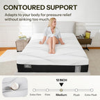Queen Mattress,12 Inch Gel Memory Foam Mattress Made in USA,Graphene & Green Tea Particles Infused,Plush Euro Top,Motion Isolation,Pressure Relief,Fiberglass Free,CertiPUR-US Certified Foam