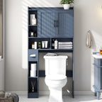 Vabches Over The Toilet Storage Cabinet, Farmhouse Storage Cabinet Over Toilet with Barn Door，Home Space-Saving Toilet Rack, for Bathroom, Restroom, Laundry