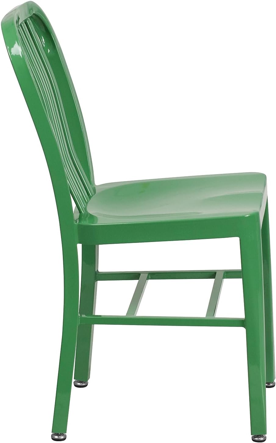 Flash Furniture Commercial Grade Green Metal Indoor-Outdoor Chair