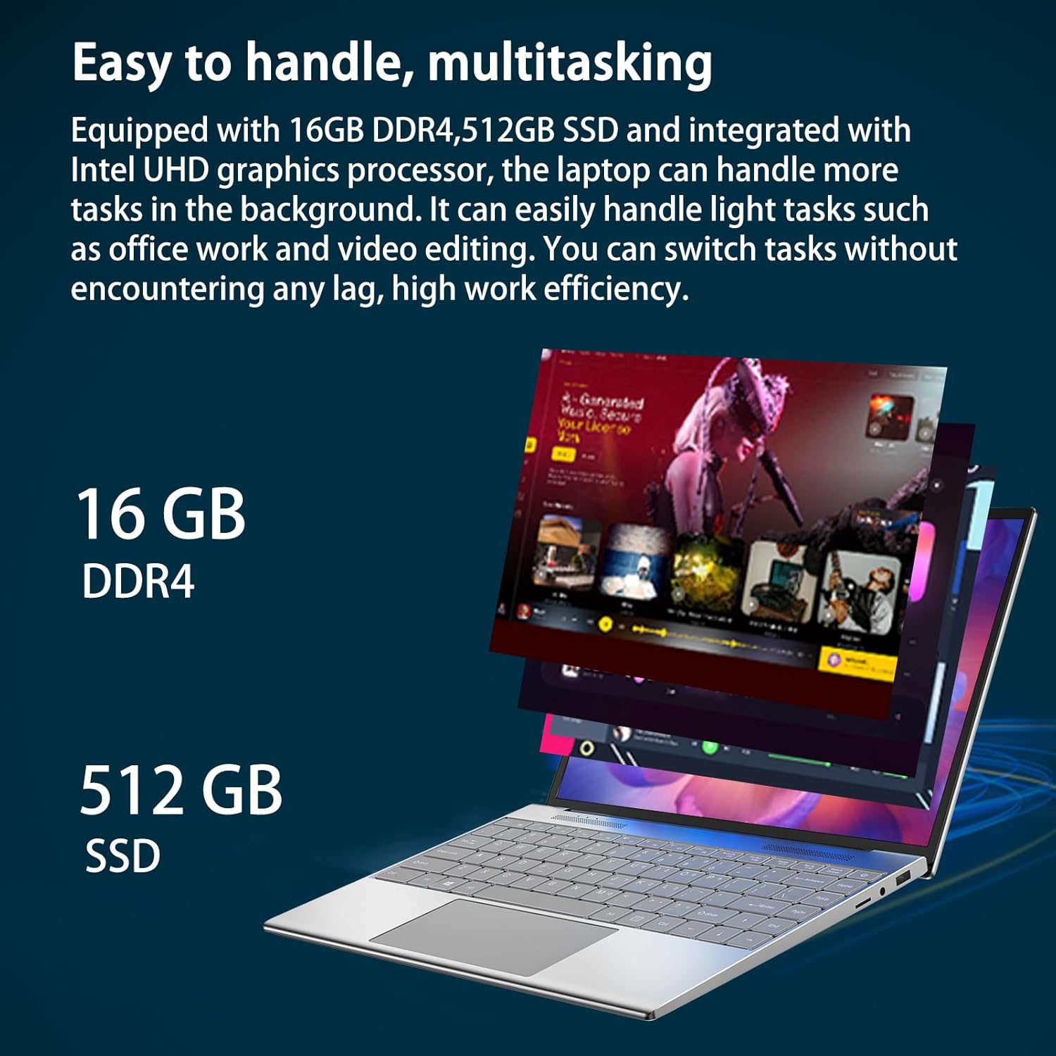 Morostron 13.5-inch Portable Touchscreen Laptop  (16GB RAM  512GB SSD)  3K (3000×2000) IPS  Celeron N5095 Processor up to 2.9 GHz  Backlit Keyboard  Fingerprint Unlocking  Win 11 Pro