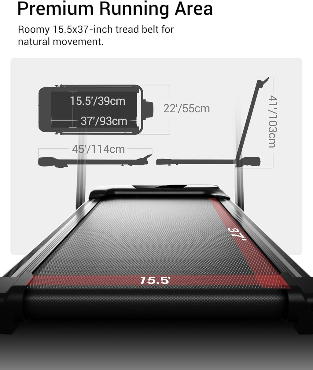 3-in-1 Foldable Treadmill with 300 LBS Capacity, 15% Walking Pad Treadmills for Home and Office, 2.5 HP Under Desk Treadmill with Quiet Brushless