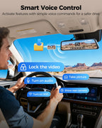 AZDOME PG17 Pro STARVIS 2 Mirror Dash Cam Front and Rear with IMX678  ADAS 12" Rear View Mirror Camera  4K+ 2.5K Dual HDR Dash Camera for Cars  5.8GHz WiFi Car Camera with 128GB Card Voice Control GPS