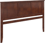 AFI, Madison King Solid Wood Panel Headboard, Walnut