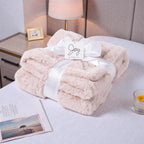 Joy Blankets Large Faux Fur Blanket 60"x80" – Ultra Soft & Warm Luxury Throw for Bed & Couch – Shed-Free, Machine Washable, Oeko-TEX Certified (Boho Blush Pink)