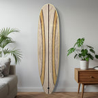 Surfboard Longboard Wall Decoration Décor - Hangs Vertical or Horizontal – Glossy Surface Like a Real Surfboard – Beach House, Coastal Living, Tropical Beach Theme – 66 inches Long