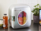 Uber Appliance UB-XL1 Uber Chill Mini Fridge 12 can retro portable Thermoelectric Cooler and Warmer mini fridge outdoor 12v 110v portable cooler or indoor for bedroom, office or dorm (Gun Metal silver