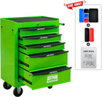 5 Drawer Rolling Tool Cart on Wheels,Multifunctional Mobile Metal Tool Chest,Drawers Rolling Trolley Organizer Tool Storage Box for Repair Shop,Warehouse,Garage,Workshop(5 Drawers-30.5"H-Green)