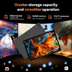 HUIHUANG Tablet 10 Inch Android 14 Tablet, 16GB RAM 128GB ROM, 1TB Expansion, Octa-core, Large Capacity Battery, 5MP + 8MP Dual Camera, 5G/2.4G WiFi, Bluetooth 5.0, GPS, Drop-Proof Case