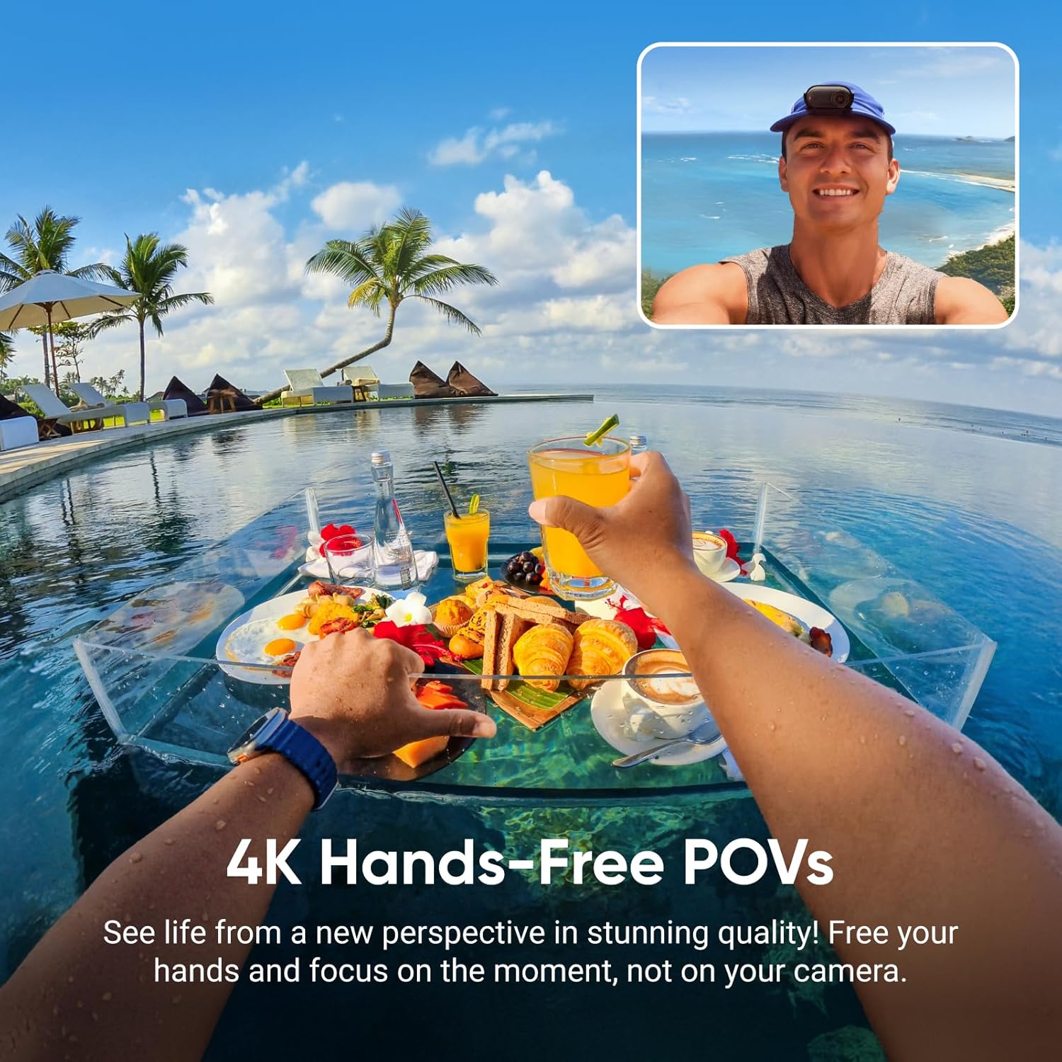 Insta360 GO 3S - 128 GB Black 4K Tiny Portable Vlogging Camera  Hands-Free POVs  Mount Anywhere  Stabilization  140 Min Battery Life  10m Waterproof  Pet POV