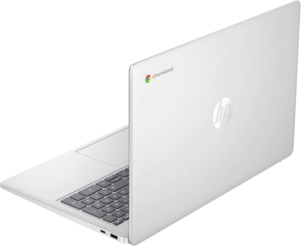 HP Chromebook 15 Laptop ( 15.6" Anti-Glare  Intel N200  8GB DDR5 RAM  192GB Storage (64GB eMMC + 128GB SD)  4-Core(> i3-1115G4)  Numeric KB) Home & Student  Webcam w/Shutter  Wi-Fi  Chrome OS  Silver