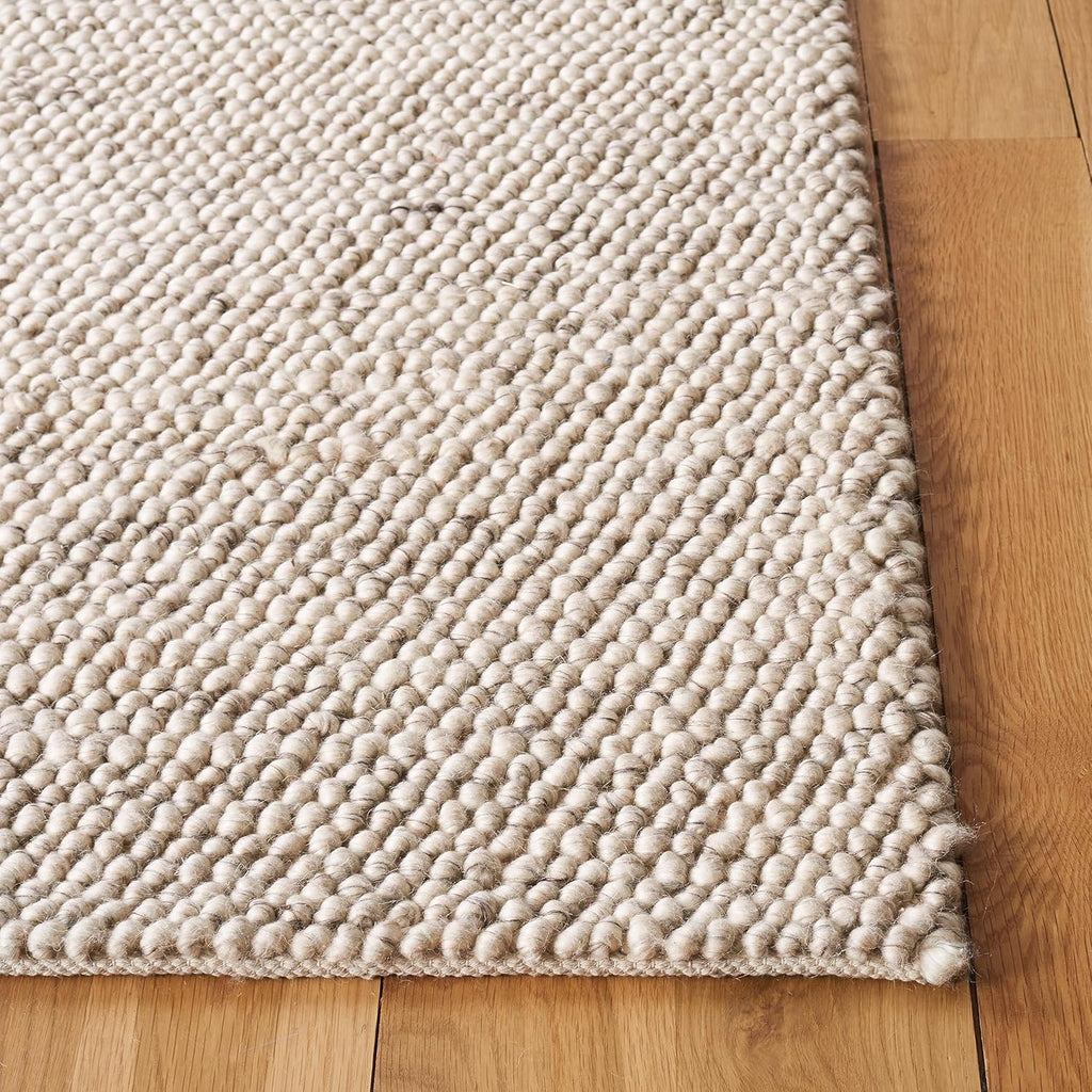 SAFAVIEH Area Rug 8x10 - Natura Collection - Large - Grey & Ivory, Handmade Wool Blend, Textured Design, Ideal for Living Room, Bedroom, Dining Space (NAT425F)
