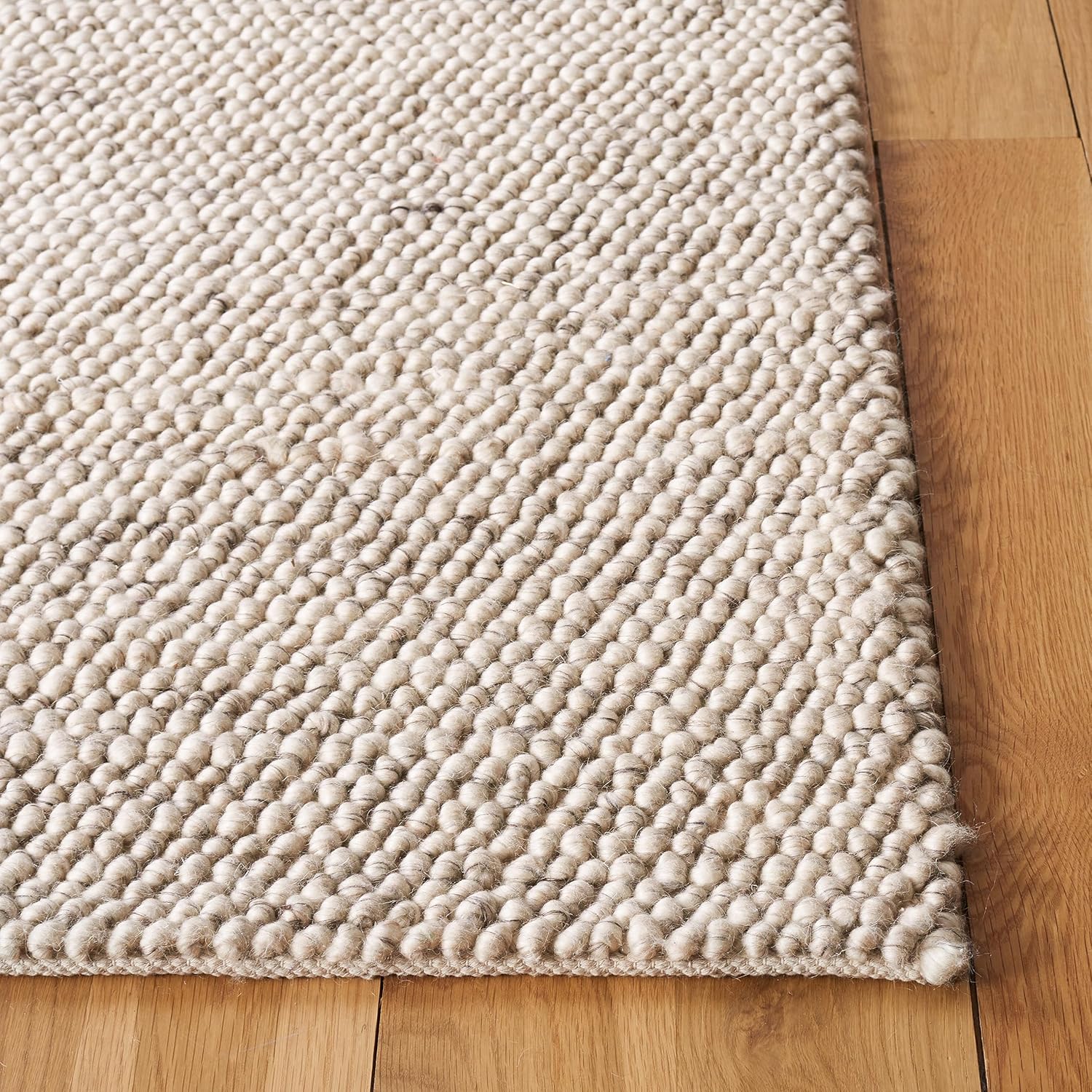 SAFAVIEH Area Rug 8x10 - Natura Collection - Large - Grey & Ivory, Handmade Wool Blend, Textured Design, Ideal for Living Room, Bedroom, Dining Space (NAT425F)