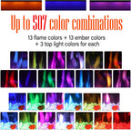 Benrocks 60'' WiFi- Enabled Electric Fireplace Inserts - Alexa & App Control, Slim Recessed & Wall Mounted, 13 * 13 * 3 Flame Color Combinations, 750W/1500W, Black