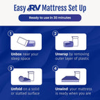 WanderRest 12” Cool Hybrid RV Mattress, Short Queen 60x74, Plush-Medium Gel Memory Foam & Pocketed Coil Bed for RV, Camper or Travel Trailer, Cooling Comfort, Made in USA