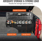 VEVOR Truck Bed Storage Box, Compatible with Chevrolet Silverado 1500 GMC Sierra 1500 2019-2020 R, Waterproof ABS Wheel Well Tool Box with Lockable Lid, 6.6 Gal/25 L Toolbox, Passenger Side, Black