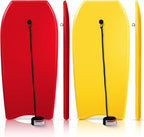 MiniInflat 2 Pack Bodyboard for Beach Lightweight Surfboards with EPS Core Pool Skim Boards with Rope Surfing Body Board for Adults Surfing Beach Lake Pool Water Parks