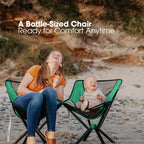 CLIQ Portable Camping Chair Version 1.0 - Lightweight Folding Chair for Camping - Supports 350 Lbs - Perfect for Outdoor Adventures - Moss
