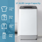 Winado Full Automatic Washing Machine, 17.6Lbs Top Load Portable Washer with Drain Pump, 10 Wash Programs 8 Water 2 in 1 Washer and Dryer for Apartments, RV, Camping