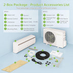 Real Relax 12000 BTU Mini Split Air Conditioner & Heater, 20 SEER2, 115V Inverter, Cools & Heats Up to 750 Sq.Ft, WiFi & Alexa Compatible, R454B Refrigerant, Included Installation Kit Ductless