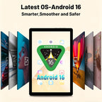 Latest 2026 Upgraded Android 16 Tablet 10.1 Inch with IPS HD Touch Screen, Dual Camera, 64GB Storage 1TB Expansion, 8 in 1 Tablets Kit with Keyboard, Protective Case, Mouse, Stylus, BT 5.4, WiFi 6
