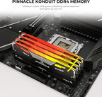 Timetec Pinnacle Konduit RGB 16GB KIT(2x8GB) DDR4 3200MHz PC4-25600 CL16-18-18-38 XMP2.0 Overclocking 1.35V Compatible for AMD and Intel Desktop Gaming PC Memory Module RAM - Black