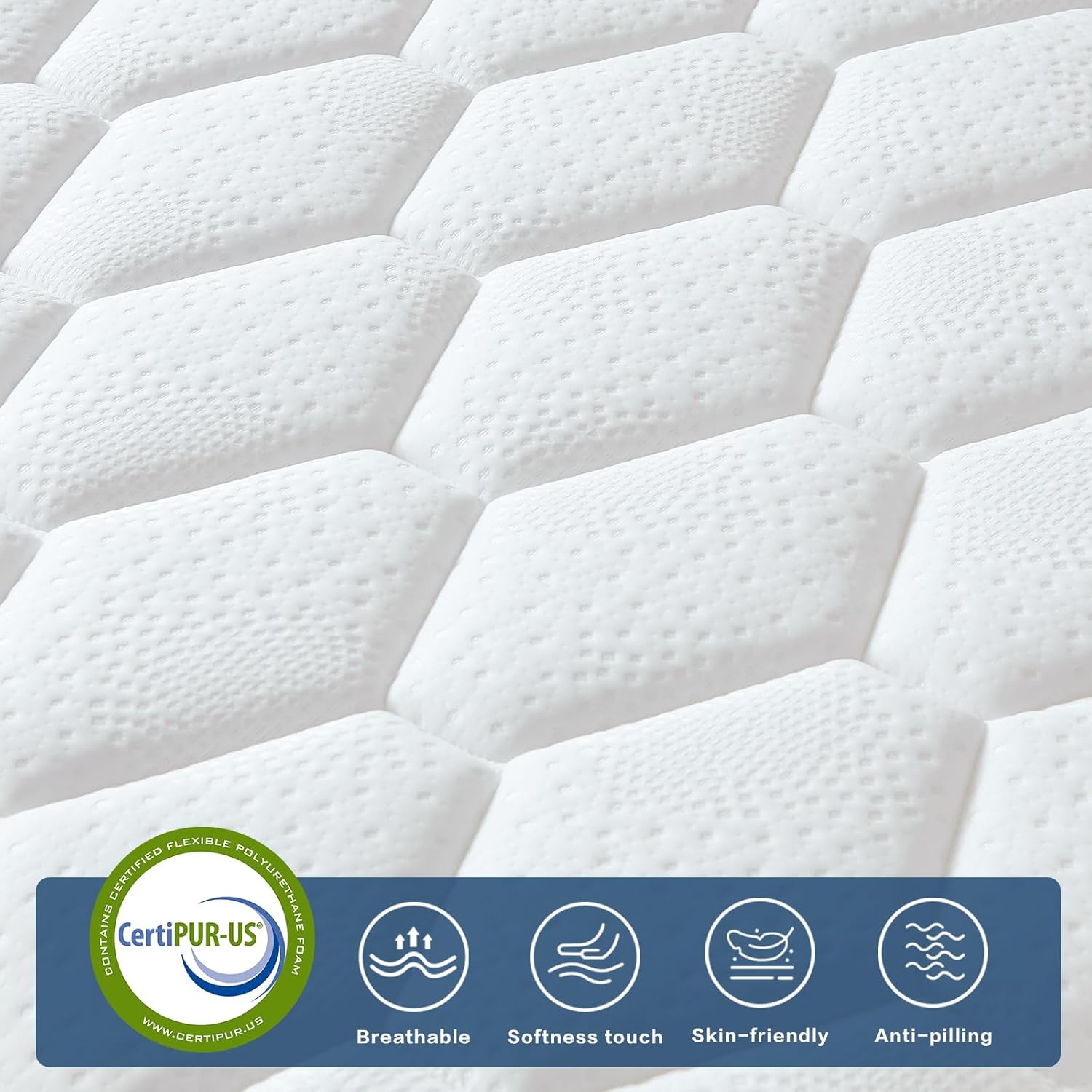 14-Inch Queen Size Mattress - Hybrid Medium Firm Queen Mattress Memory Foam CertiPUR-US Certified Innerspring Pressure Relief Motion Isolation Matress in a Box