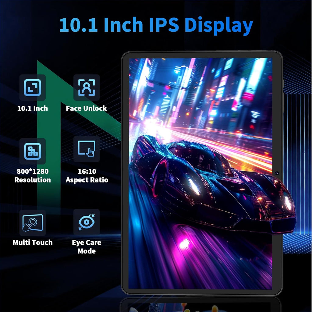 2026 10 Inch Android 15 Tablet with Keyboard, 26GB+256GB, 2TB Expand, Gemini AI Tablet PC with Octa-Core, 8000mAh, 5G WiFi, GPS, GMS, Widevine L1, 2 in 1 Tablets with Case, Mouse, Stylus (Black Case)