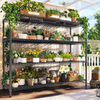 REIBII 60" W ×24" D×65.3" H, 4 Tier Wire Shelving 2878LBS Heavy Duty Steel Storage Rack Shelving Adjustable Shelves for Warehouses, Garages, Kitchens, and Commercial Spaces/Premium Wheels 2 Pack