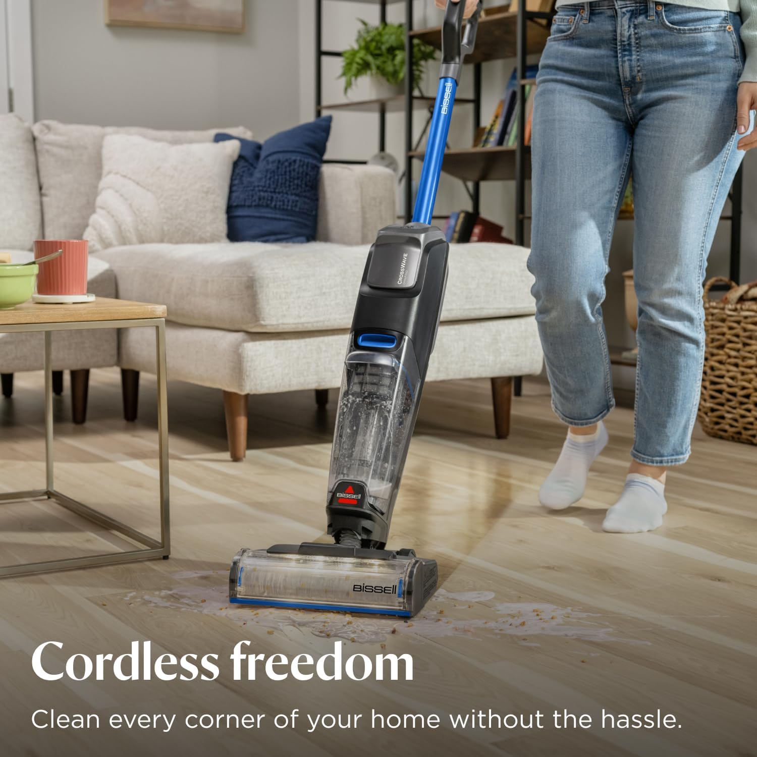 Bissell CrossWave OmniFind Cordless Wet Dry Vacuum with FurFinder Headlights, Multi-Surface Hard Floor Cleaner, 3967F