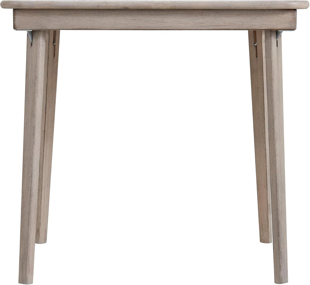 Stakmore Classic Straight Edge Square Folding Card Table 32x32 - No Assembly Wooden Foldable Card Table, Bridge, Board Game, Steel Mechanism, Folding Legs, Space-Saving, Driftwood Frame