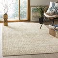 SAFAVIEH Area Rug 5x8 - Natural Fiber Collection - Ivory, Handmade Jute, Farmhouse Style, Chunky Textured Thick Pile (NF750A)
