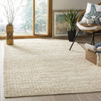 SAFAVIEH Area Rug 5x8 - Natural Fiber Collection - Ivory, Handmade Jute, Farmhouse Style, Chunky Textured Thick Pile (NF750A)