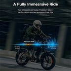 1000W Electric Bike for Adults, Retro-Style, 28mph, 94 Miles Range, 20 Fat Tires, Full Suspension, UL Certified