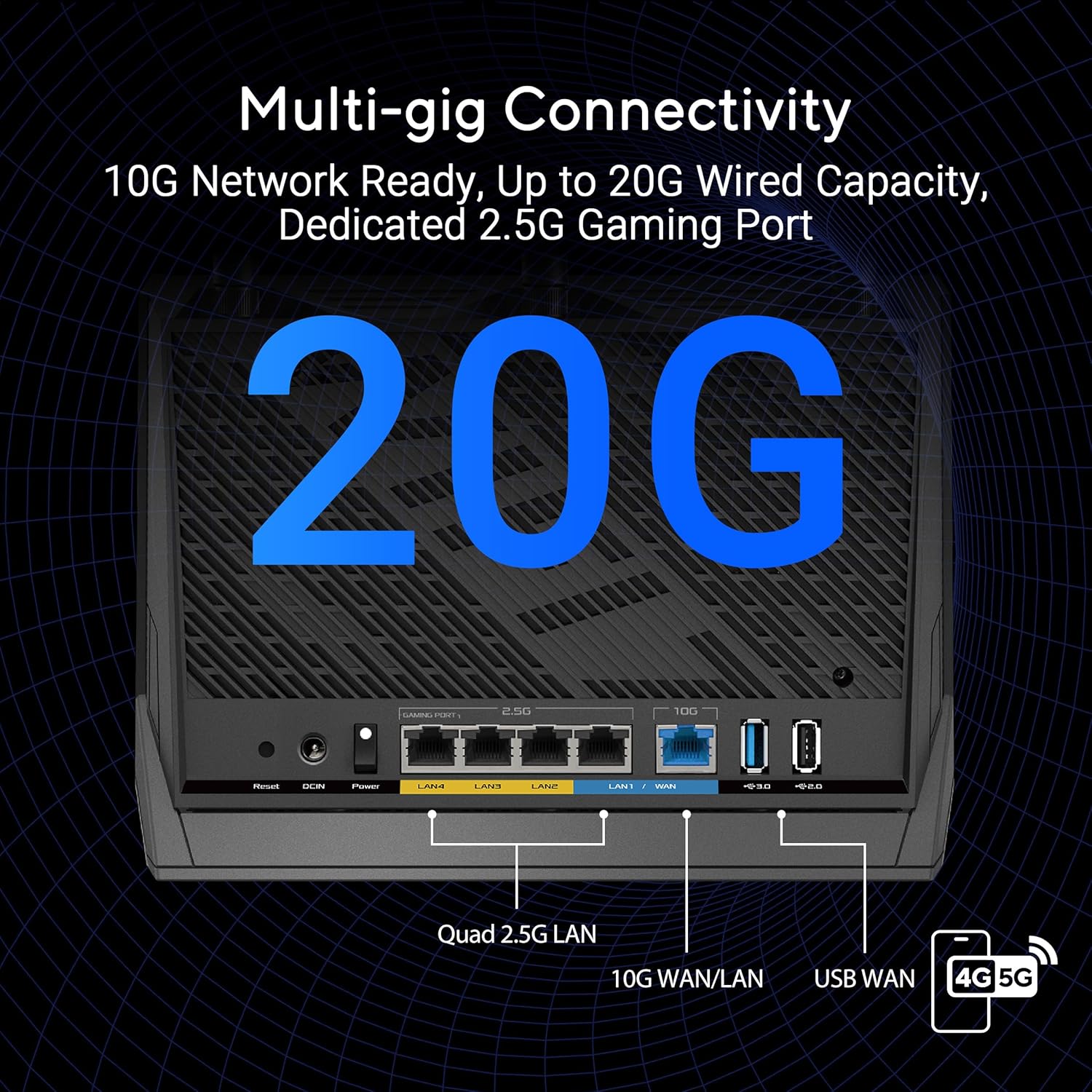 ASUS RT-BE86U BE6800 Dual-Band WiFi 7 Router  Supports 4096-QAM  MLO  AI WAN Detection  AiMesh  Subscription-Free Network Security  and Comprehensive VPN Features  Guest Network Pro  Gaming