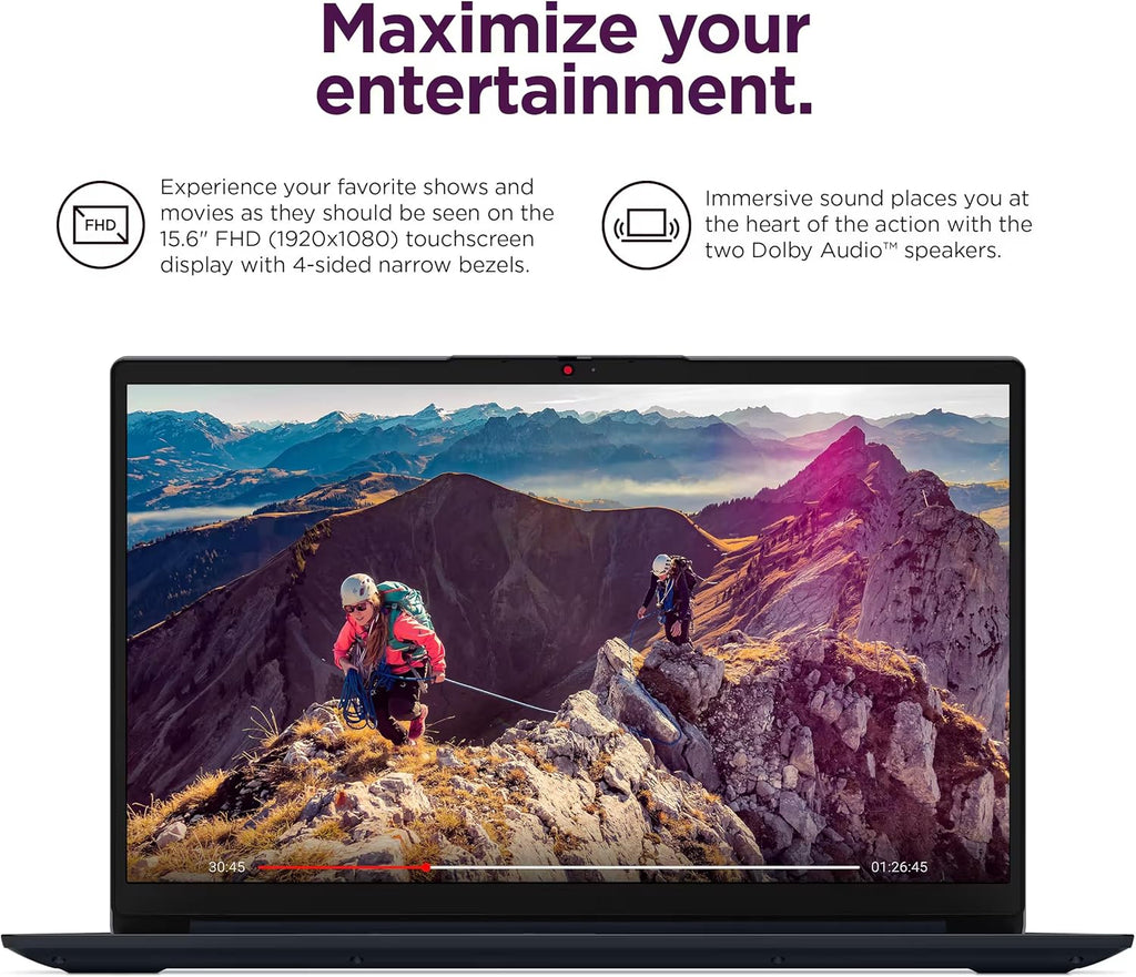 Lenovo IdeaPad 15.6” Flagship Touchscreen Laptop 2025  10-Core Intel i5  Lifetime Office 2024  Copilot AI  16GB RAM  1TB Storage (500GB SSD + 500GB Ext)  HubxcelAccessory  Long Battery  Win 11 Pro