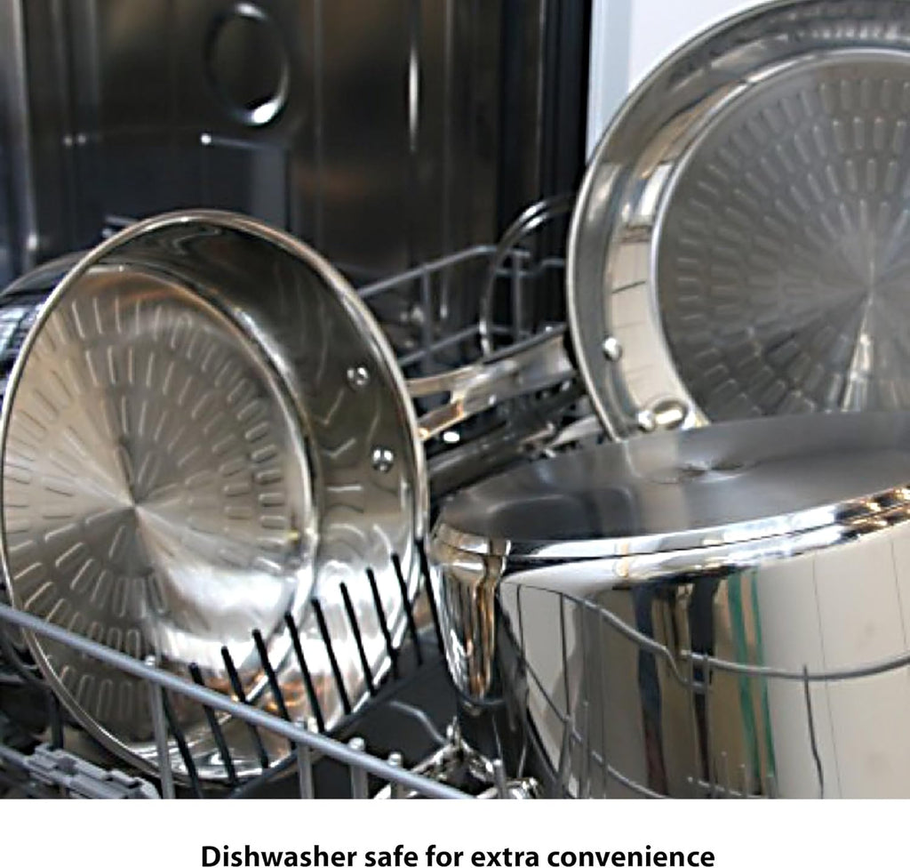 T-fal Performa Stainless Steel Cookware Set 12 Piece Induction Oven Broiler Safe 500F Pots and Pans, Dishwasher Safe Silver