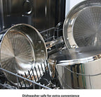 T-fal Performa Stainless Steel Cookware Set 12 Piece Induction Oven Broiler Safe 500F Pots and Pans, Dishwasher Safe Silver