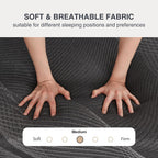 King Size Mattress, 12 Inch Gel Memory Foam, Cooling & Back Pain Relief, CertiPUR-US Certified, Fiberglass Free, Foam Made in USA, Medium
