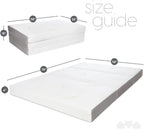 Milliard Trifold Mattress, Queen Size, 6 inch, Portable Foldable Mattress Queen with Memory Foam & Washable Cover, Tri-Folding Floor Bed, Camping, Fold Up Guest Bed, RV Travel, Sleepovers, 78" x 58"