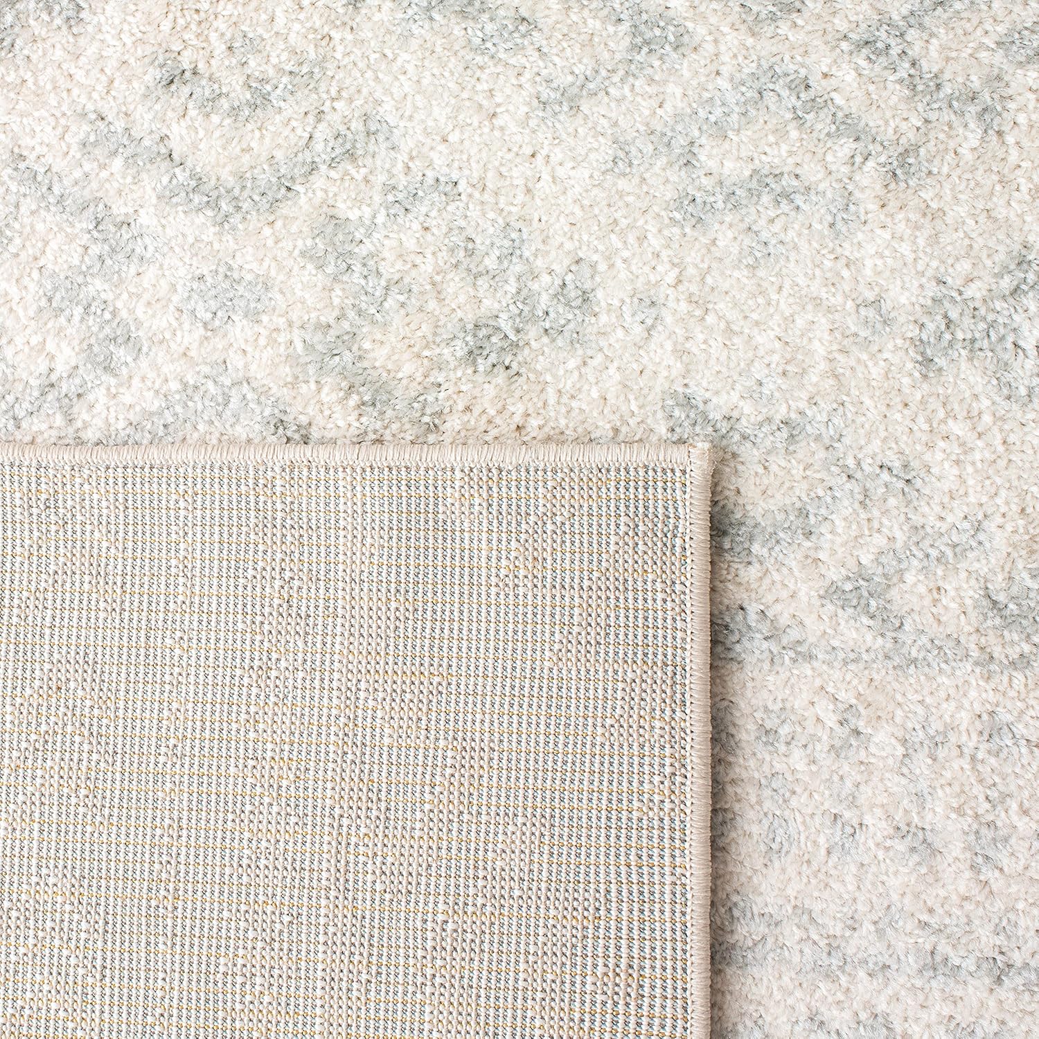 SAFAVIEH Area Rug 10x13 - Tulum Collection - Large - Ivory & Light Grey, Moroccan Boho Tribal Design, Non-Shedding & Easy to Clean, Ideal for Living Room, Bedroom, Dining Space (TUL272G)