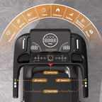 HitGo Treadmill with 15% Auto Incline,10 MPH High Speed Running Machine for Home Gym,Silent Brushless Motor,265lbs Weight Capacity,Air Cushion Shock Absorption,Bluetooth App Kinomap HitGo,Black