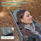 Timber Ridge Hammock Camping Chair with Adjustable Backrest, Heavy Duty Folding Hammock Chair Supports 300lbs, Portable Hammock Chair for Camping, Travelling and Patio, Grey