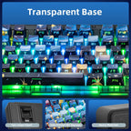 ZORNHER ZH980 Mechanical Keyboard,95% Blue Creamy Keyboard with Number Pad,Van Gogh's Starry Night Dye Sublimation PBT Keycaps,Creamy Sounding Linear Switches,Hot-Swappable,RGB Backlit