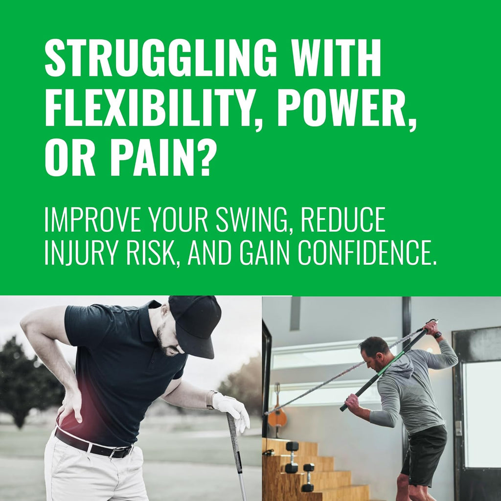 GolfForever Swing Trainer – Golf Fitness & Training System for Strength  Flexibility & Swing Power – Includes Membership & Premium Training Bar for Golf-Specific Workouts